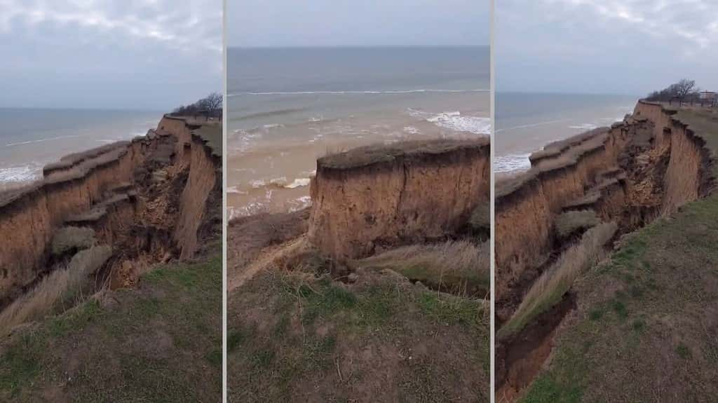 У курортному селі під Одесою стався масштабний зсув (відео)