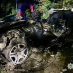 На Одещині п’яний водій BMW влетів в електроопору та вбив пасажирів (фото)