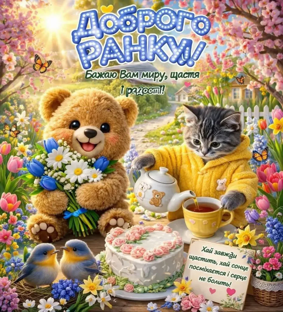 Доброго ранку, гарного дня: картинки, листівки