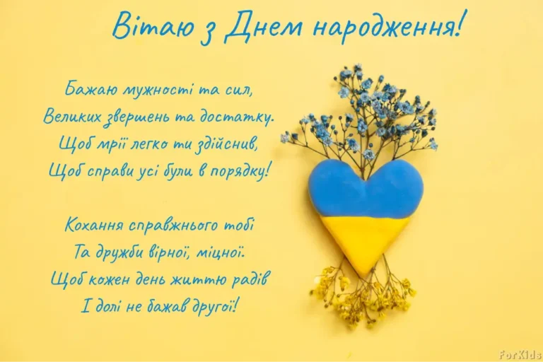 18 українських привітань з Днем народження мужчині 🇺🇦