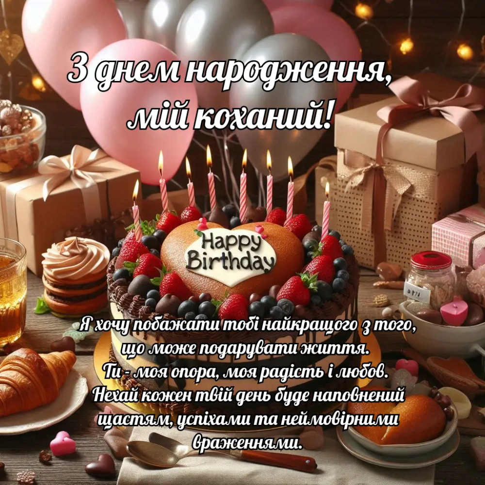 З Днем Народження чоловікові картинка