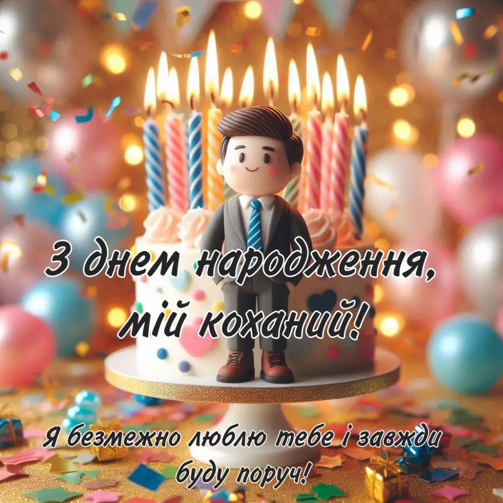 З Днем Народження чоловікові картинка