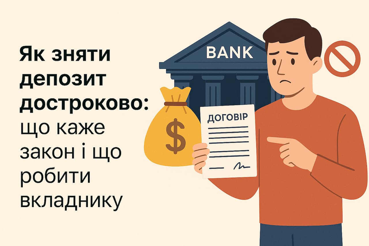Як зняти депозит достроково: що каже закон та що робити вкладнику