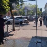 У Балті встановили водяну рамку для охолодження у спеку