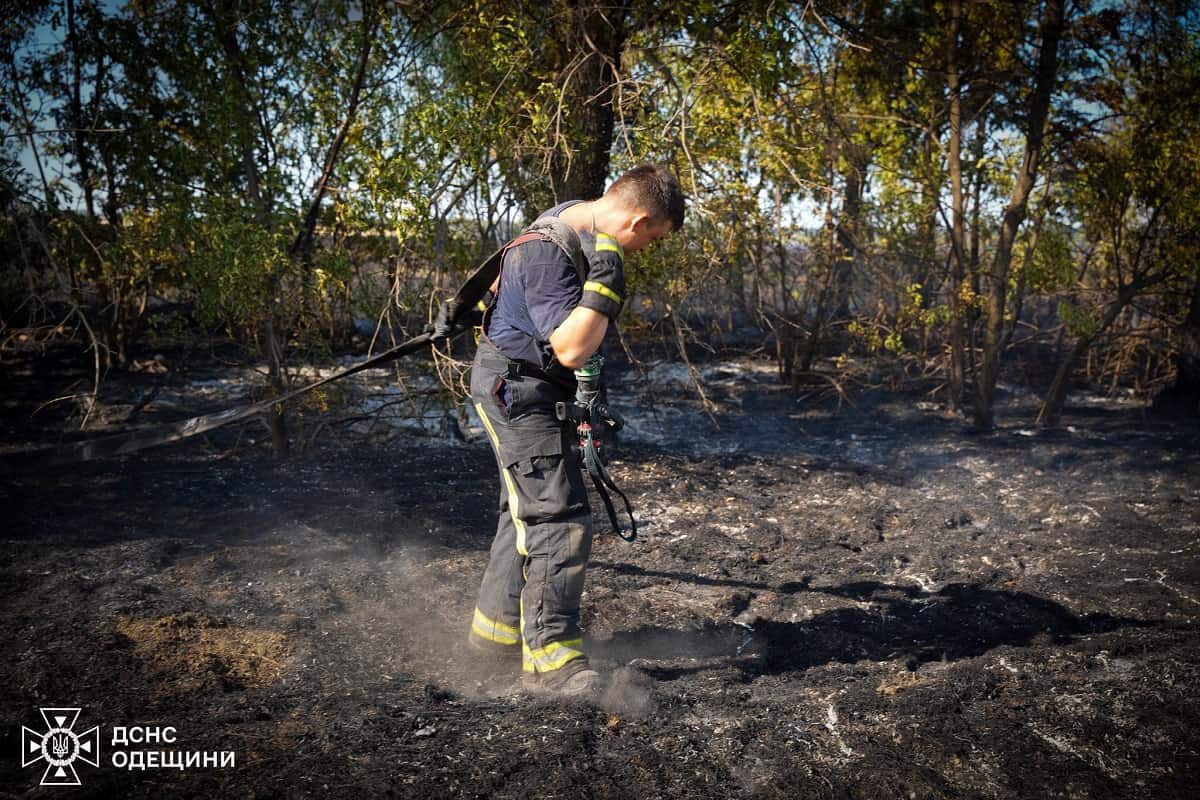 На Одещині гасили великі пожежі, загинув чоловік