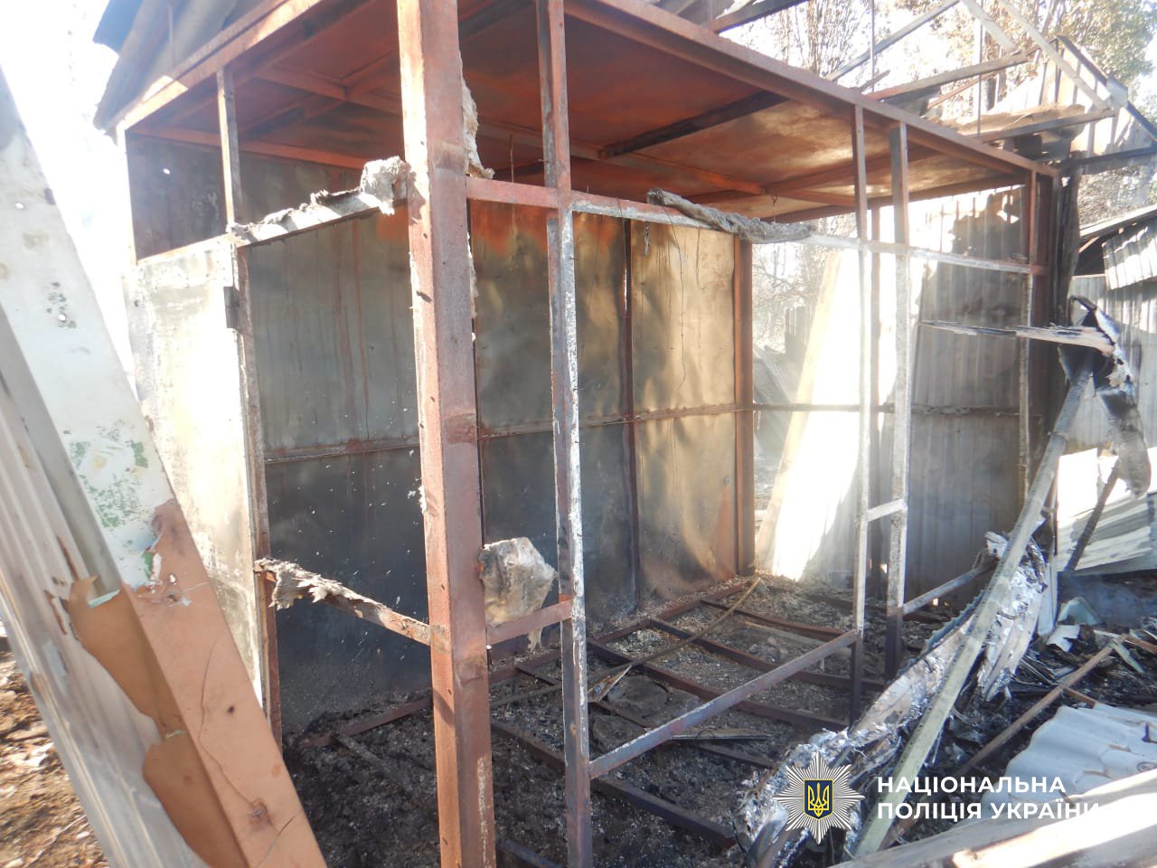 Ще одне фото наслідків пожежі від Нацполіції Одеської області