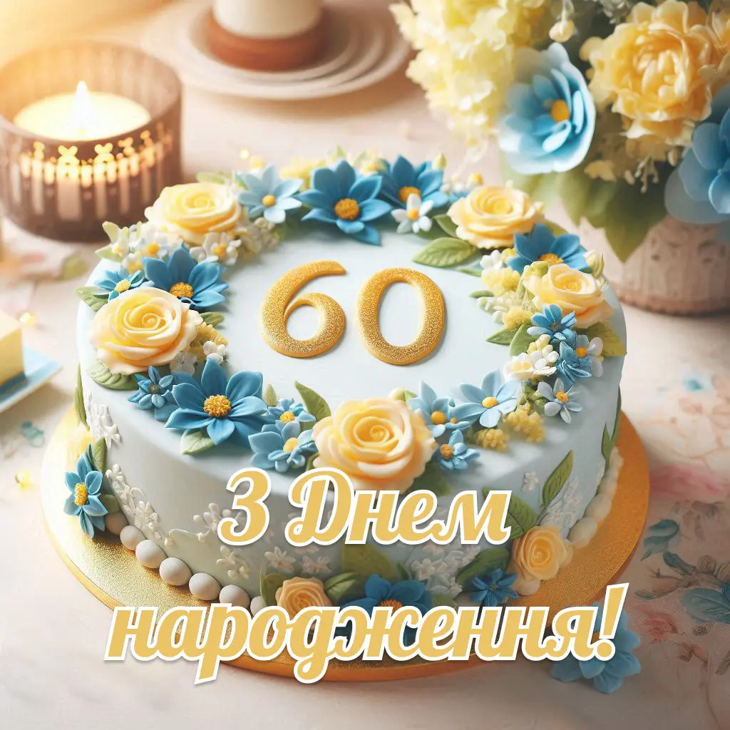 привітання з ювілеєм 60 років картинка листівка