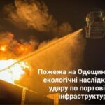 Масштабна пожежа на портовій інфраструктурі в Одеській області призвела до значного забруднення повітря