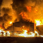 В Одеській області підрахували екологічні втрати від пожежі, викликаної ударом по портовій інфраструктурі