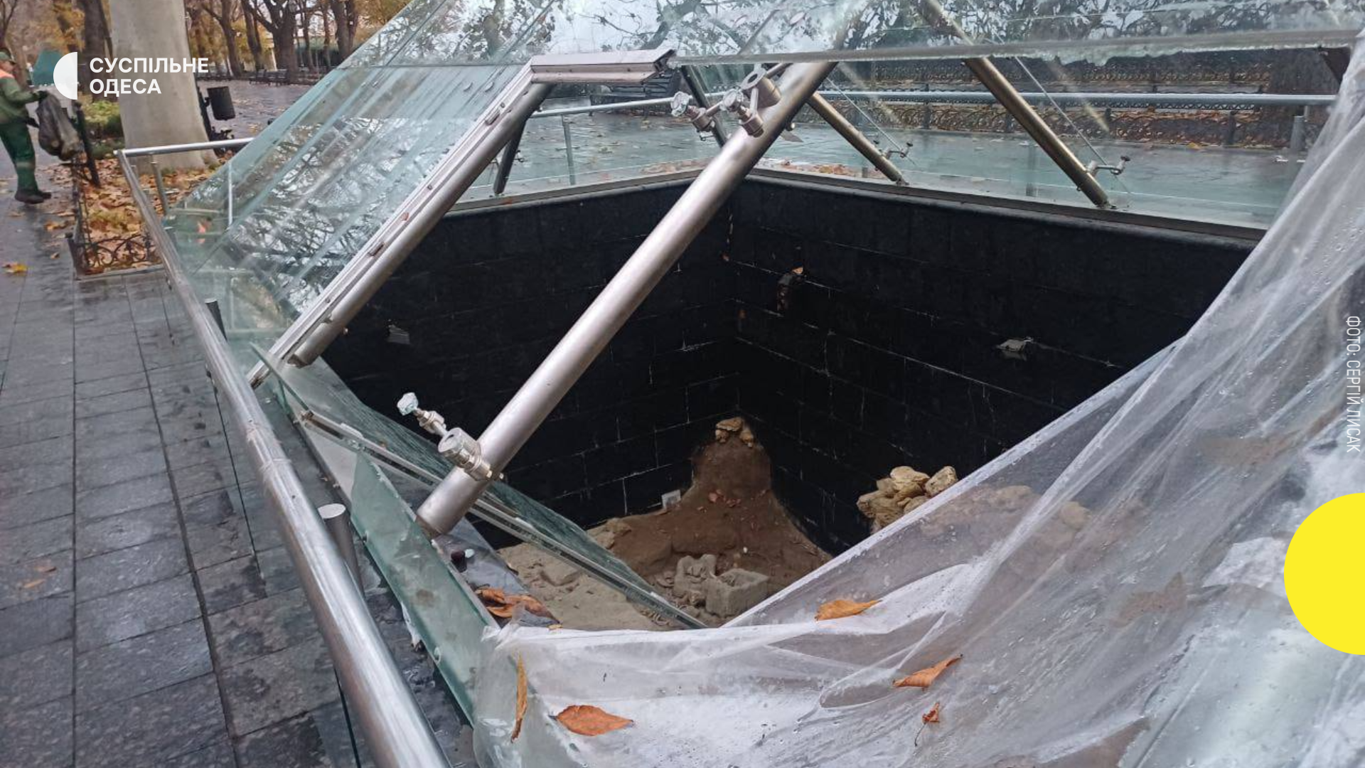 В Одесі вдруге за рік знову зазнала пошкоджень піраміда-музей на Приморському бульварі