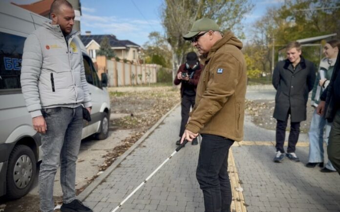 В Одесі відбувся протест інклюзивного пішохідного маршруту