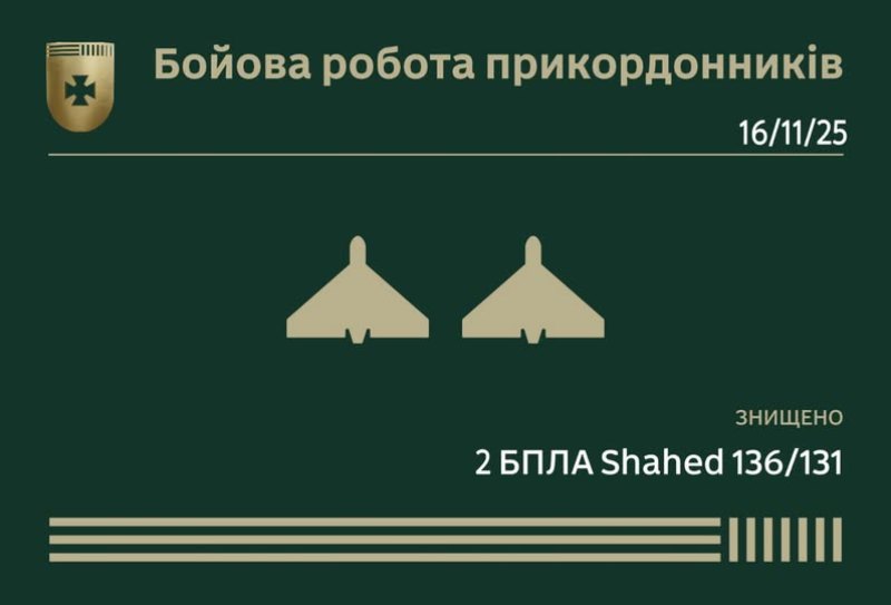 В Одеській області прикордонники знищили дві ворожі «шахеди»