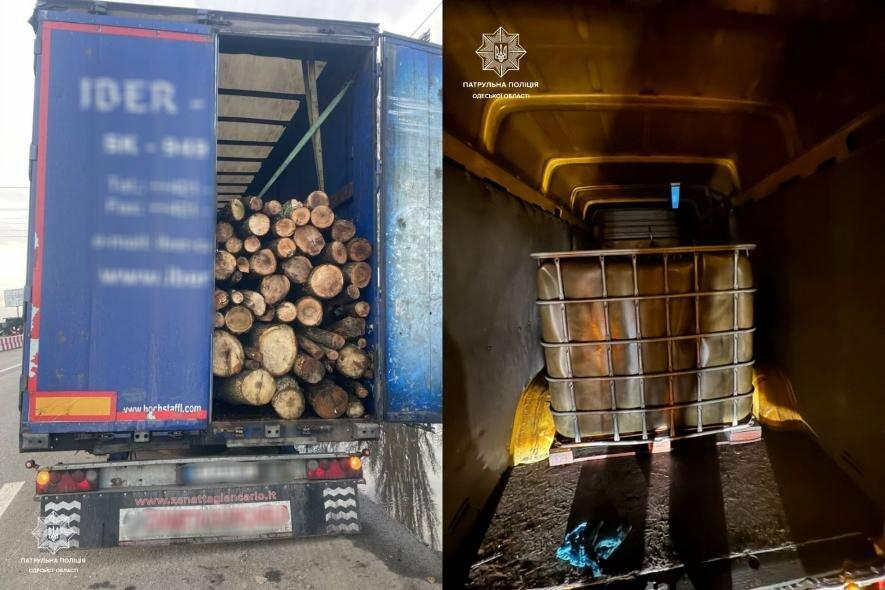 Патрульні Одеси виявили підозрілі вантажі деревини та дизельного пального