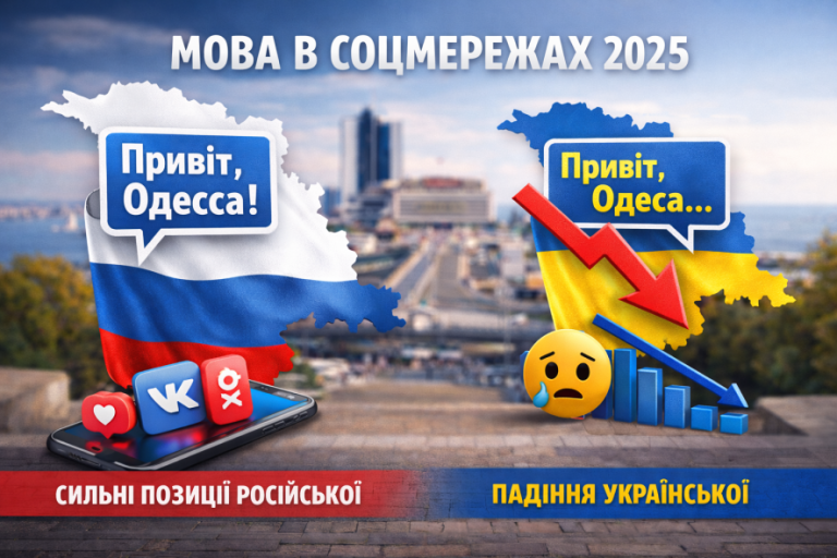 Одещина — єдиний регіон, де в соцмережах не зафіксували зростання української мови — висновки дослідження
