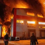 Нічні удари безпілотників в Одеській області: масштабна пожежа на складі техніки (фото)