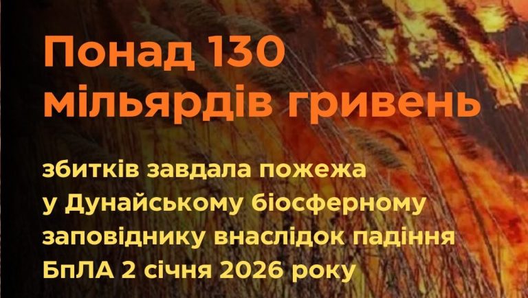 Шахедна атака спричинила пожежі з мільярдними збитками для екосистеми Дунайського біосферного заповідника
