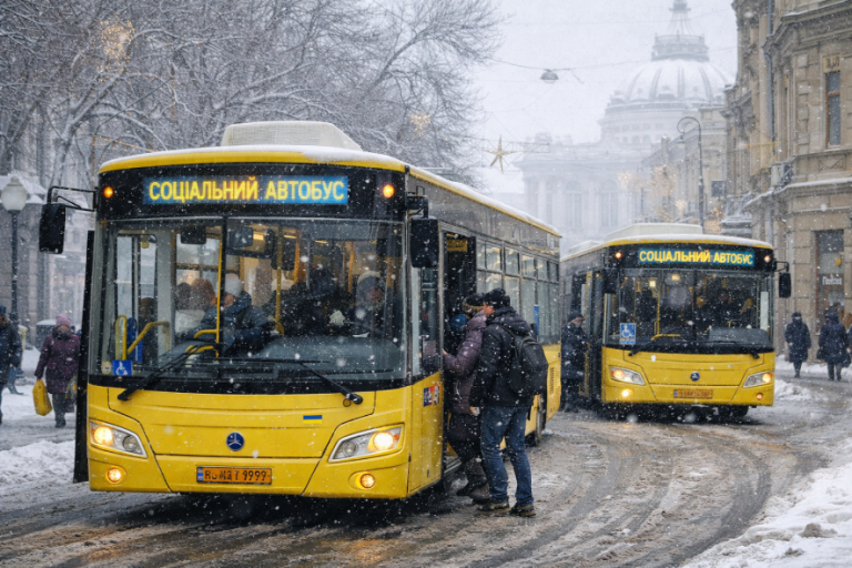 Куди і як курсуватимуть безкоштовні соціальні автобуси в Одесі 21 січня