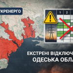 На Одещині ввели позапланові аварійні відключення електроенергії