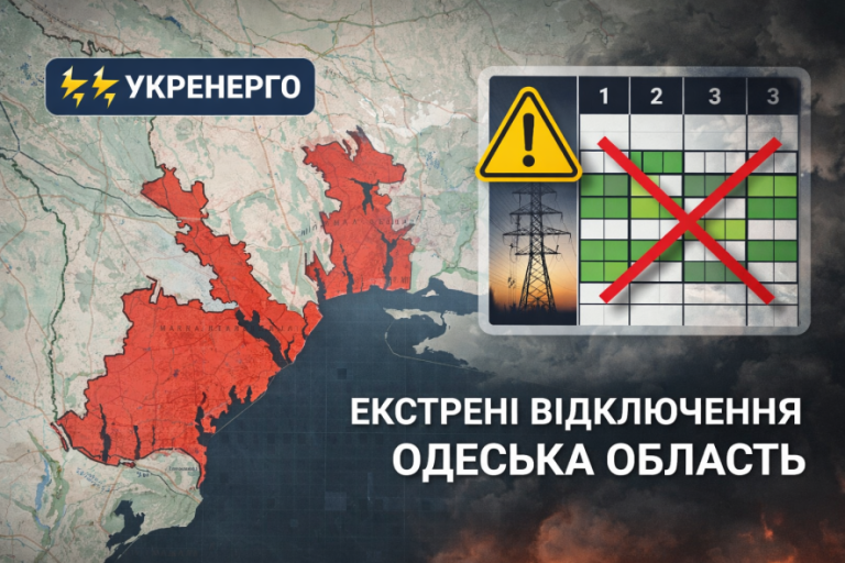 На Одещині ввели позапланові аварійні відключення електроенергії