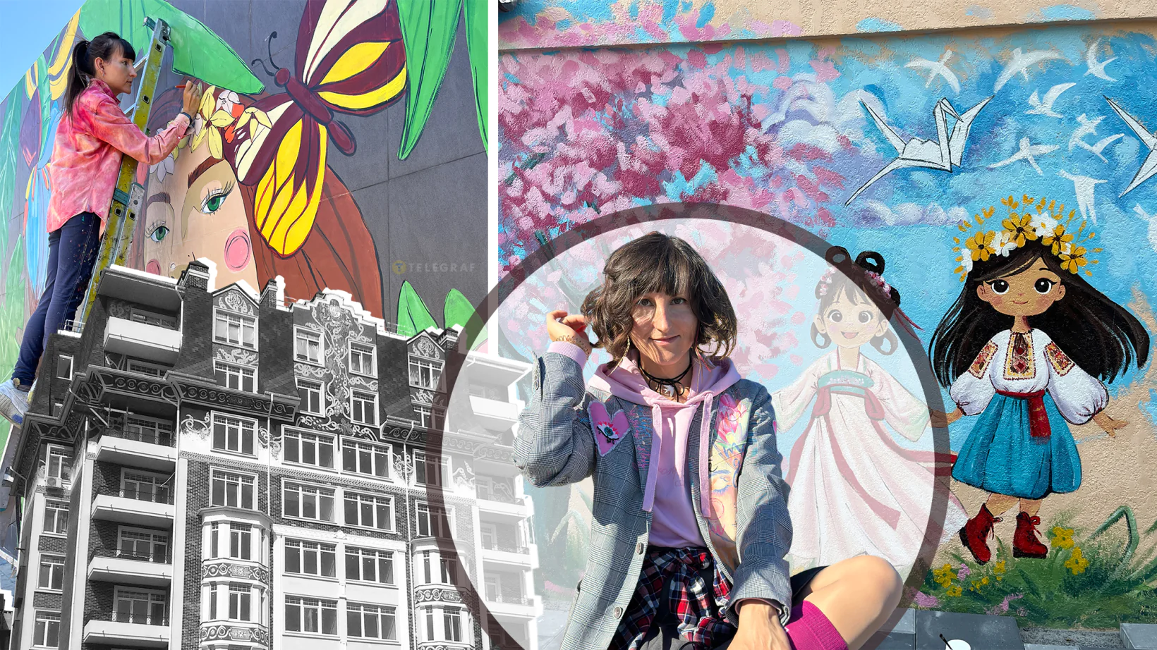 Колись отримувала двійки з малювання — художниця з Ізмаїла перетворює європейські міста своїми муралами