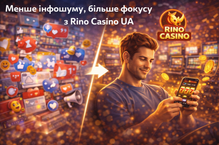 Менше інфошуму, більше фокусу разом з Rino Casino UA щодня