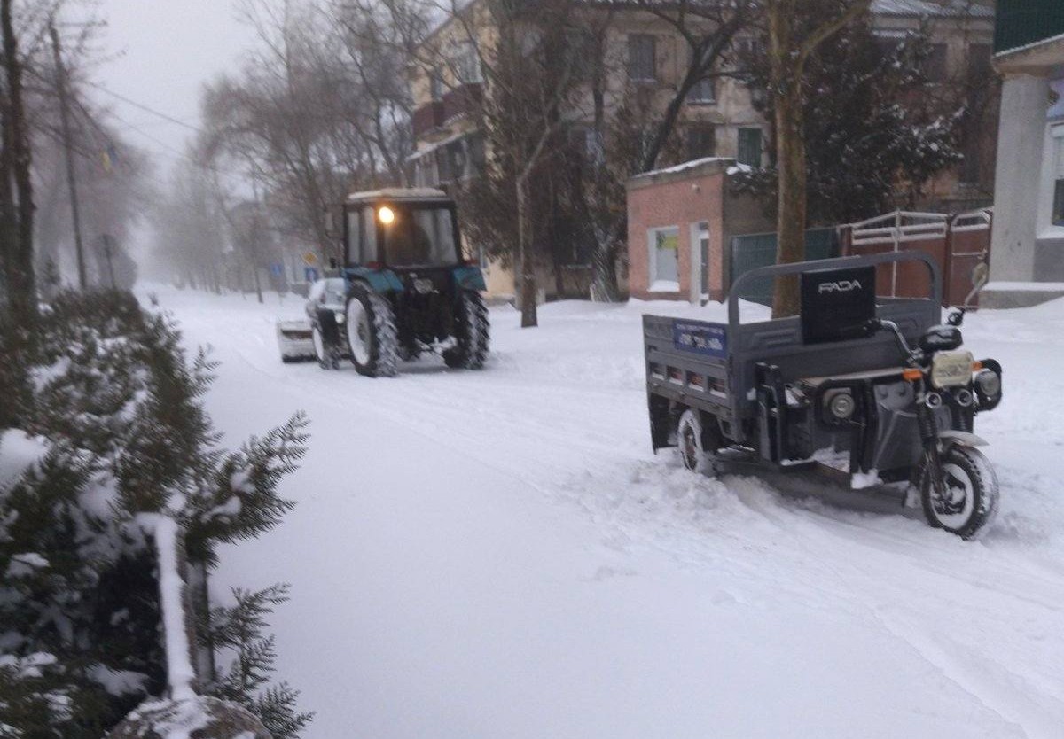 В одному з міст південної Одещини вчора випало снігу понад норму за три місяці