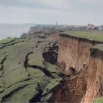 У Санжейці на Одещині зафіксували зсув берега у море — відео