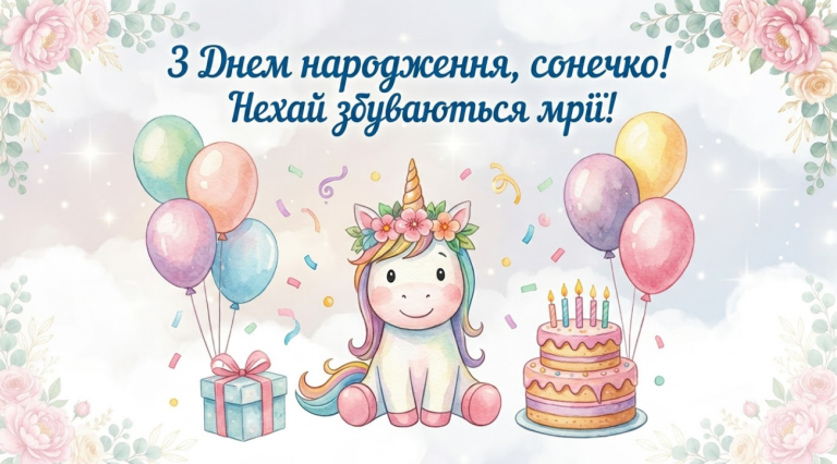 Красиві привітання з Днем Народження: картинки