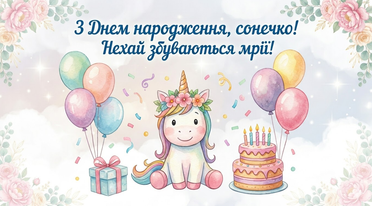 Красиві привітання з Днем Народження: картинки