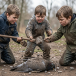 На Одещині діти жорстоко побили птаха