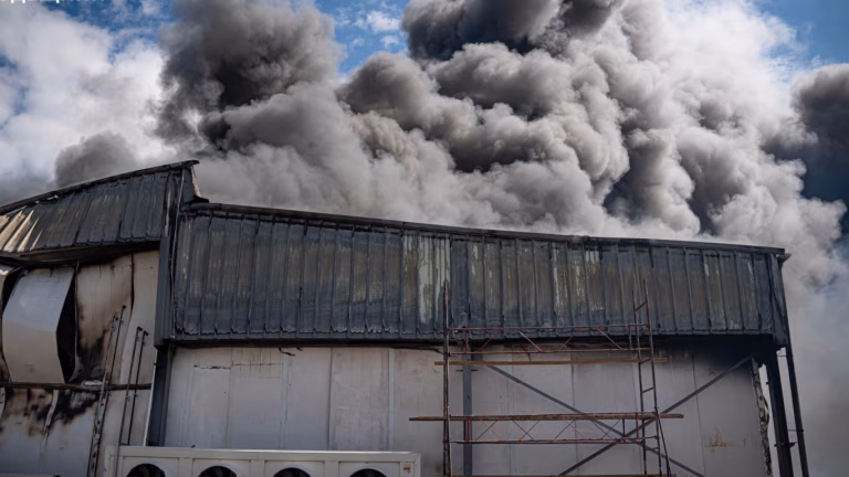 Сильна пожежа під Одесою: полум’я поглинуло складські приміщення підприємства