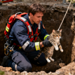 У Одеському районі рятувальники провели спецоперацію з порятунку кота — ВІДЕО