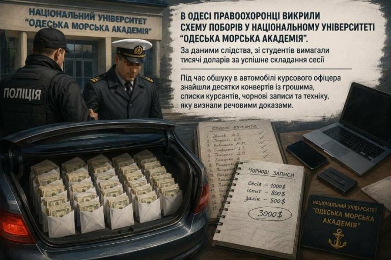 В Одеській морській академії викрили корупційну схему поборів