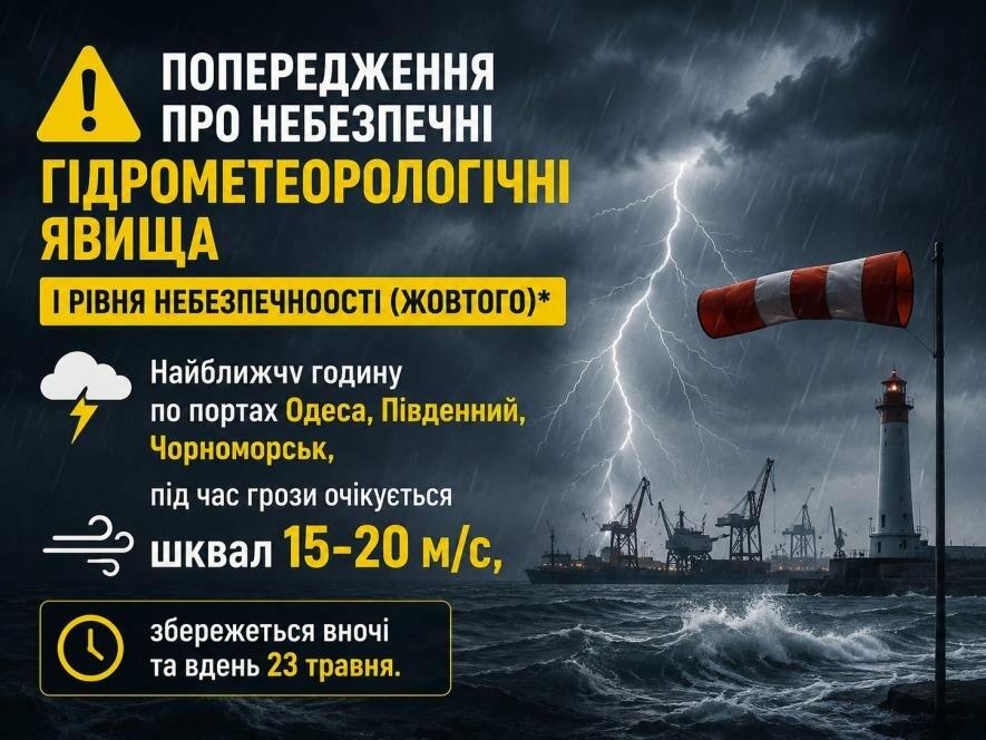 Одеські служби попереджають: гроза та шквальний вітер накриють місто найближчими годинами