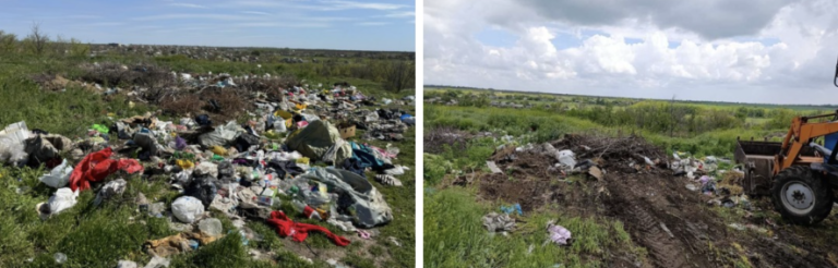 Після скарг місцевих жителів на Одещині ліквідували несанкціоноване звалище