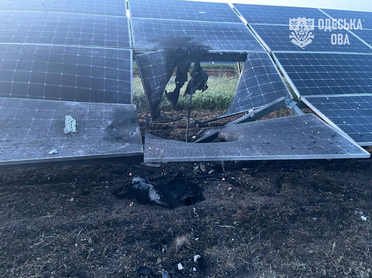 Дрони обстріляли підприємство на Одещині — пошкоджені сонячні панелі