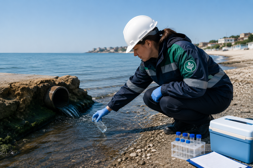 Під Одесою обвалився колектор, екологи беруть проби морської води