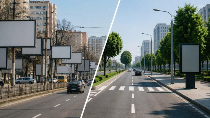 В Одесі переглядають схеми зовнішньої реклами: зменшують кількість білбордів заради порядку