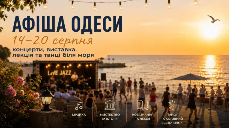 Одеса 14–20 серпня: від танців на піску й джазу під дубом до концертів Барських та LAMA