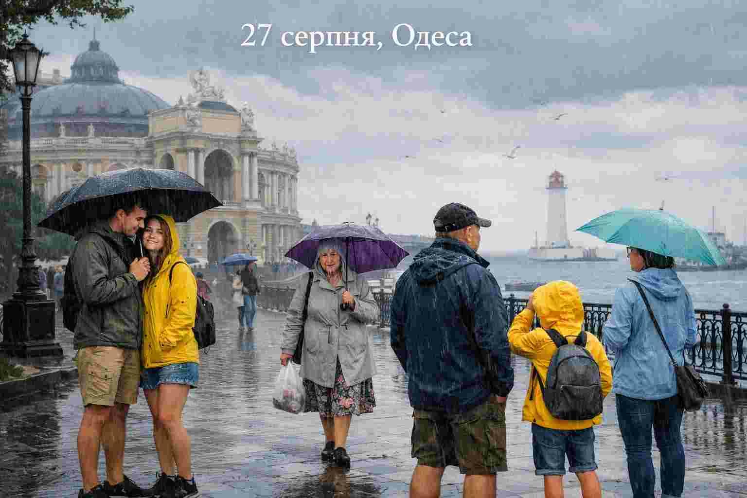 27 серпня в Одесі очікуються дощі й помірна температура