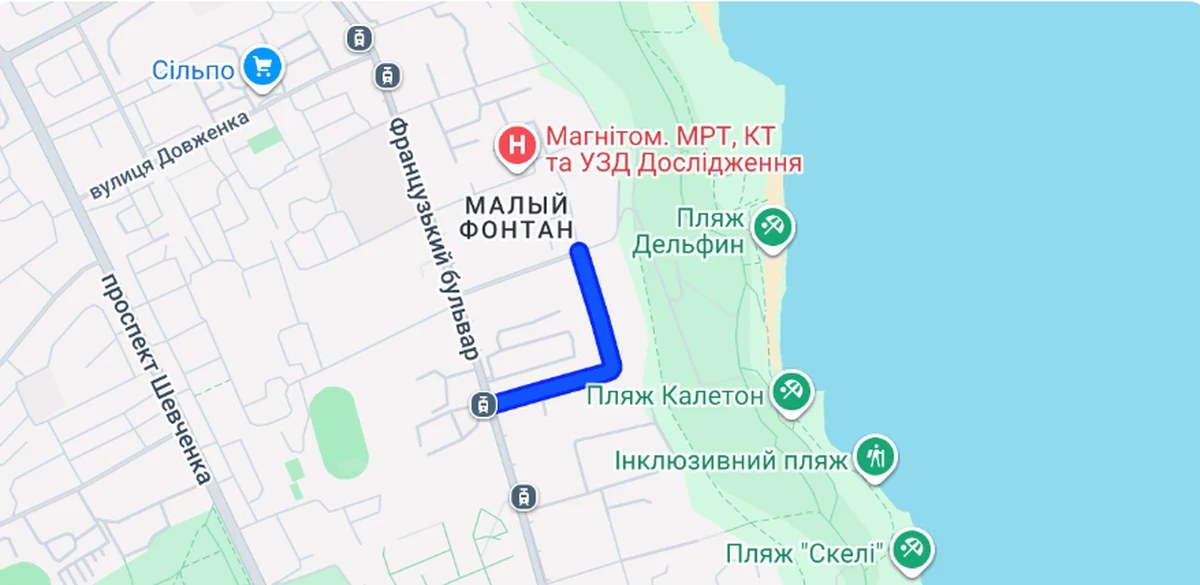 Провулок Дур'янівський на мапі Одеси