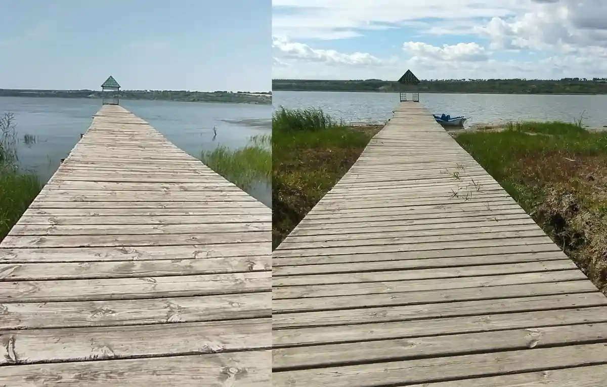 Порівняння рівня води 4 та 24 вересня