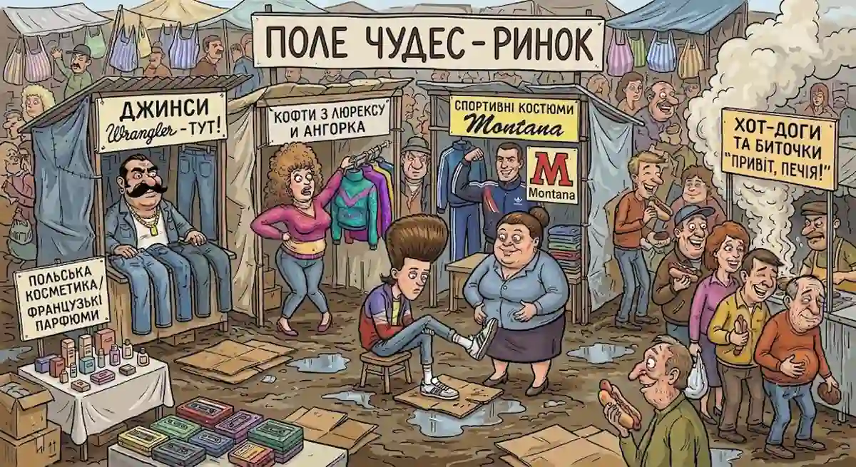 Карикатура - 'Поле чудес' на 7 кілометрі