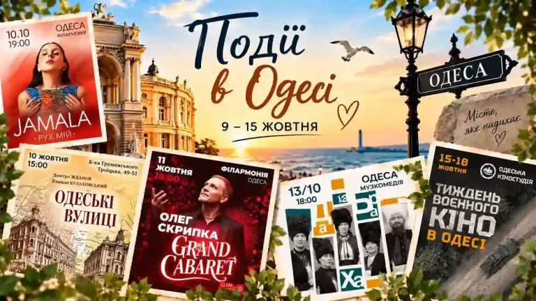 Вихідні в Одесі: куди піти — Олег Скрипка, Jamala чи ДахаБраха