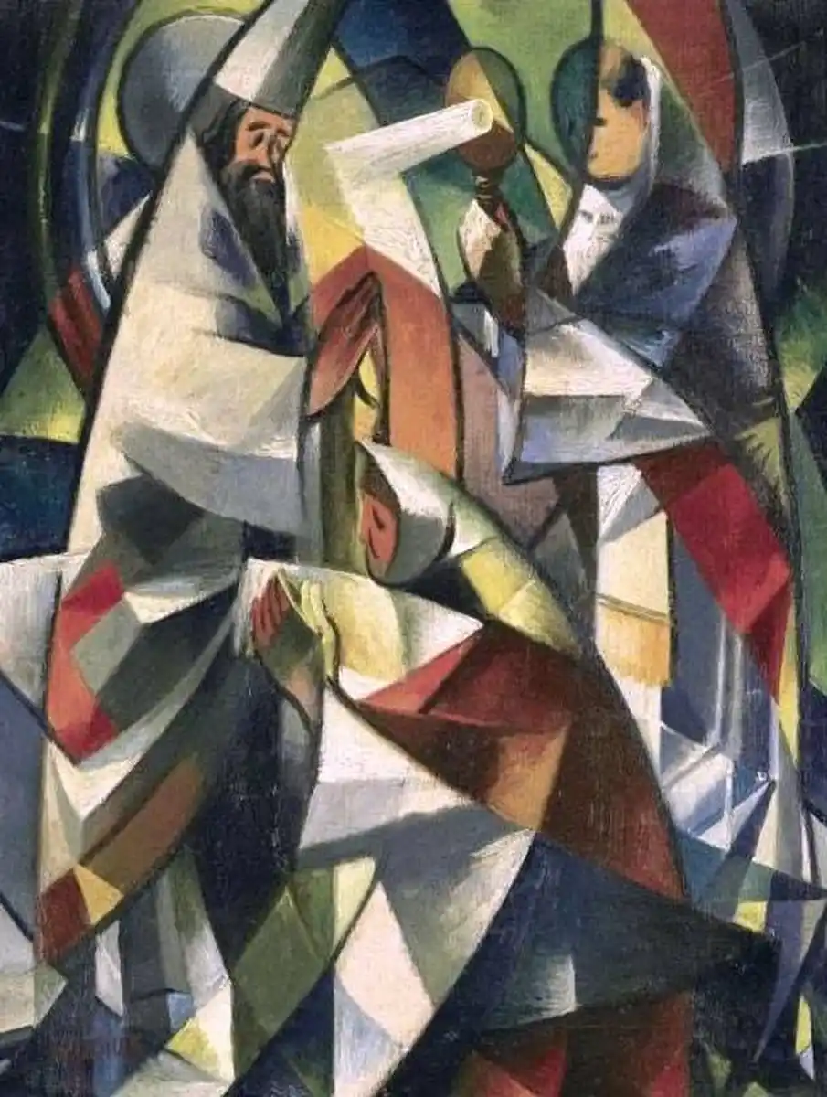 Давид Бурлюк — «У церкві», 1922 рік