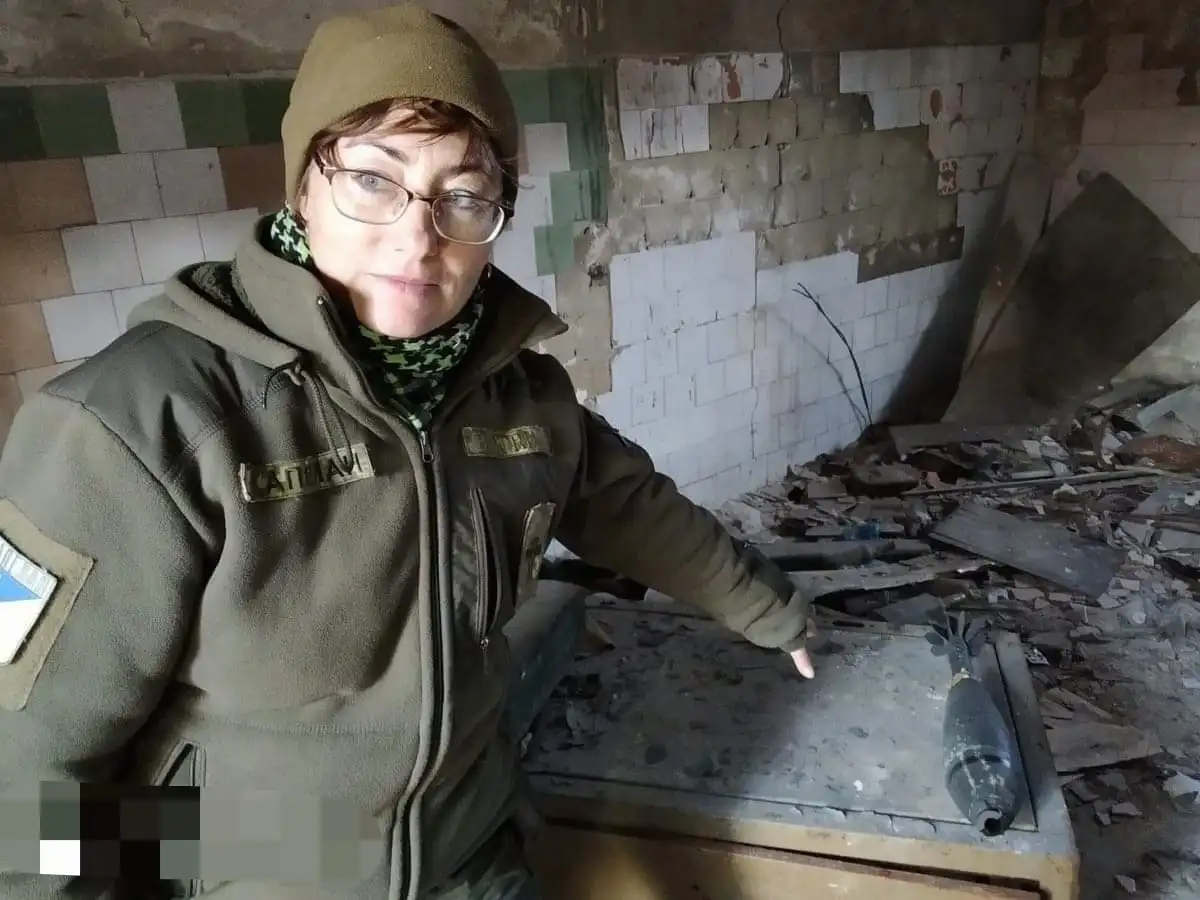 Капеланка Олена Жевець на зраненій Донеччині