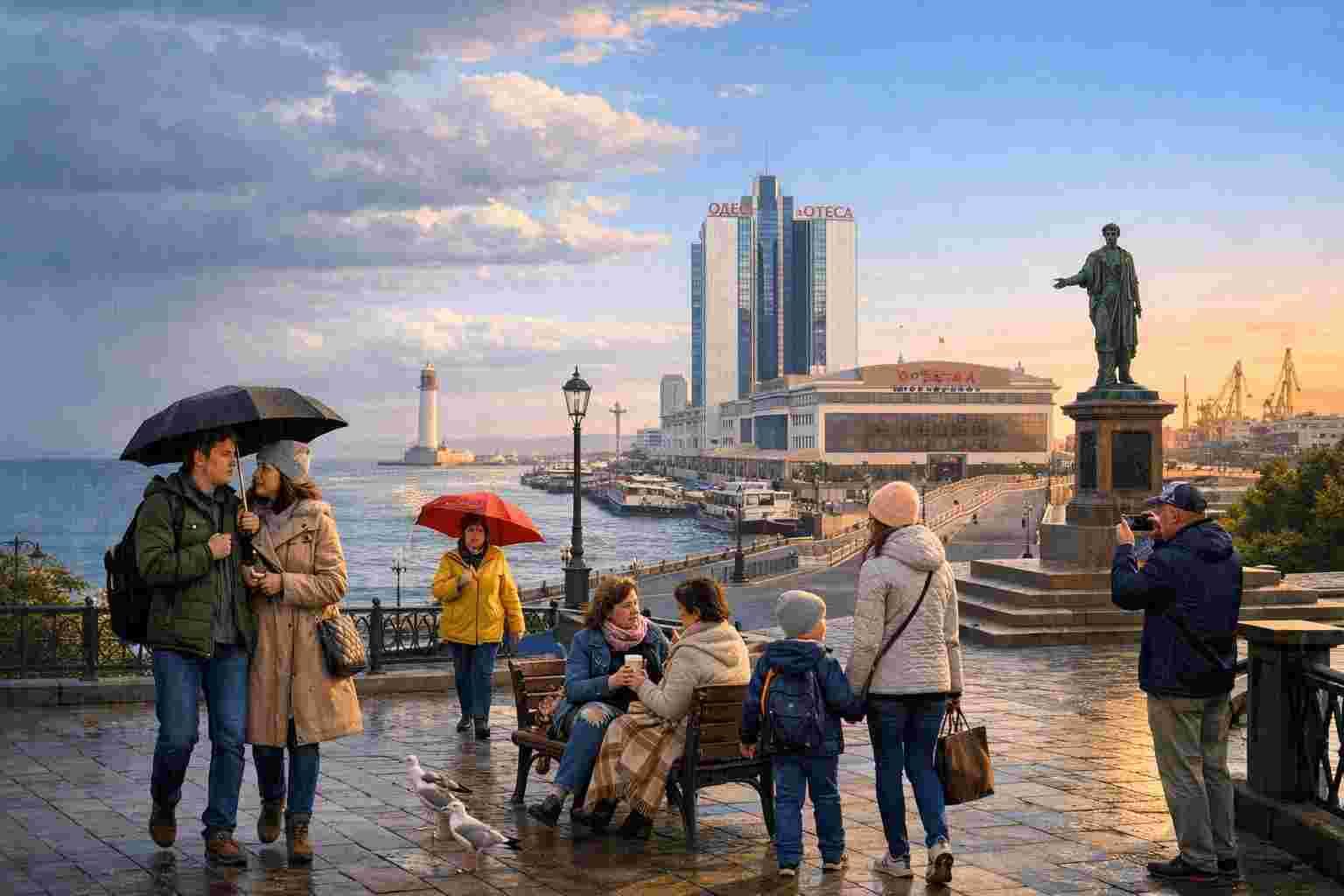 20 жовтня в Одесі очікуються зливи та похмурість