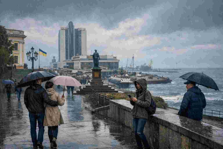 27 жовтня в Одесі — мокрий і хмарний день