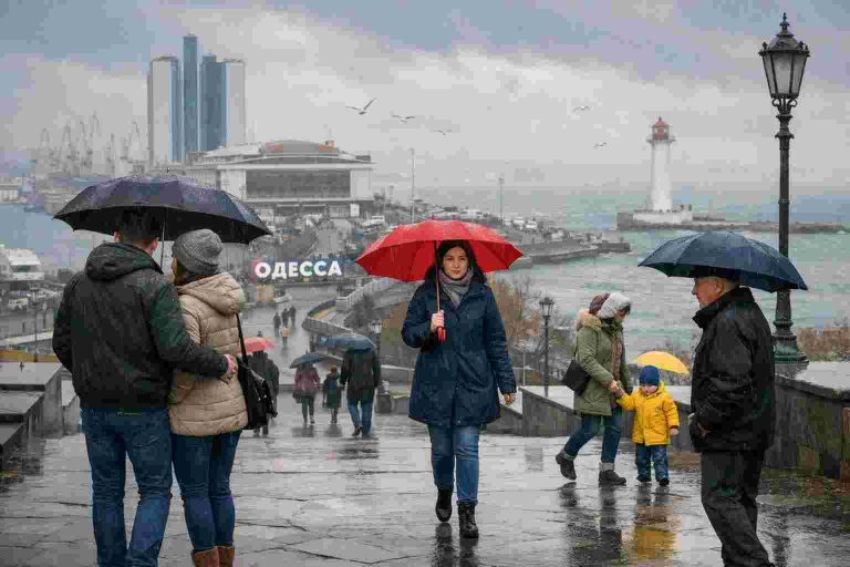 29 жовтня в місті Одеса очікуються опади й похмуре небо